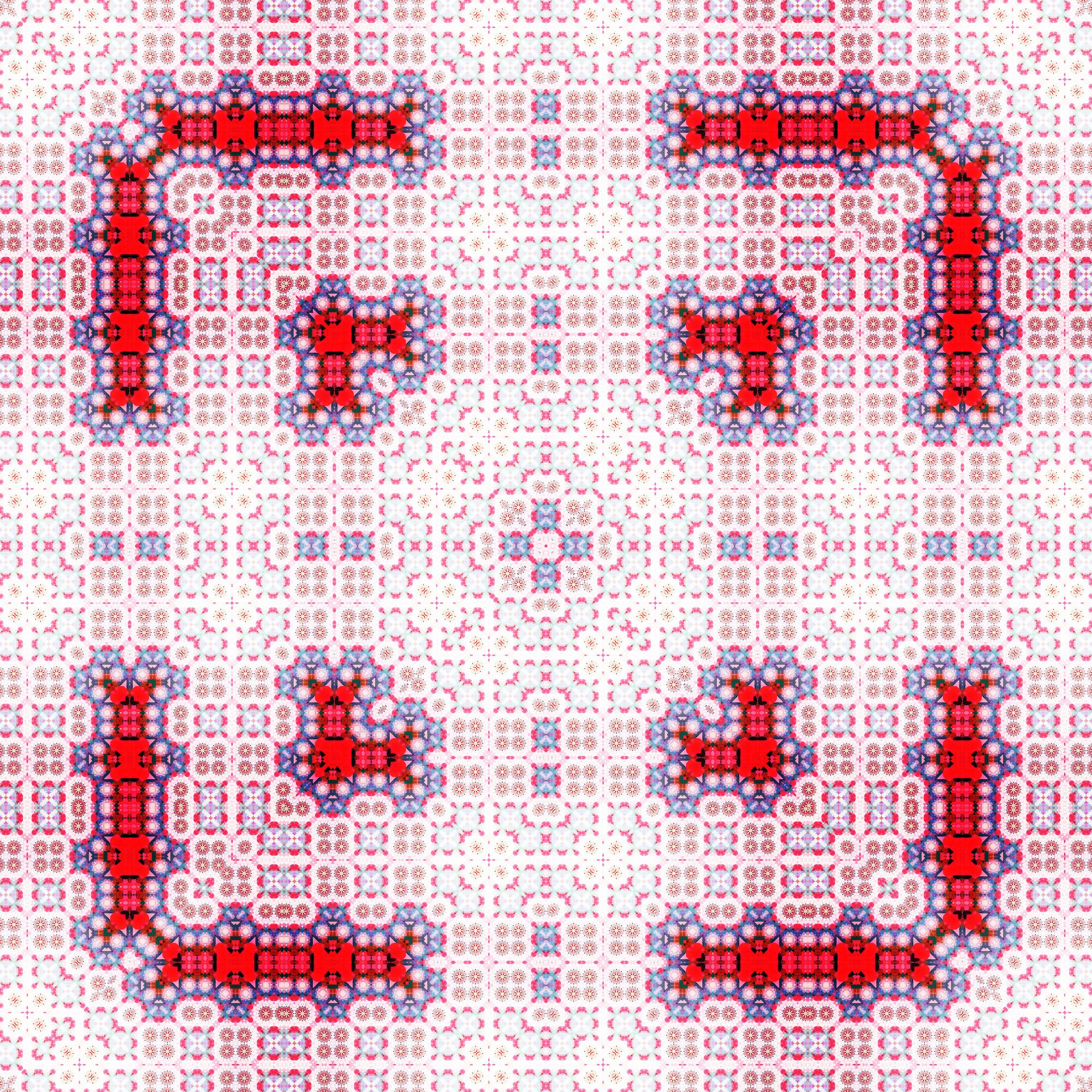 Mały haft geometryczny na bawełnie